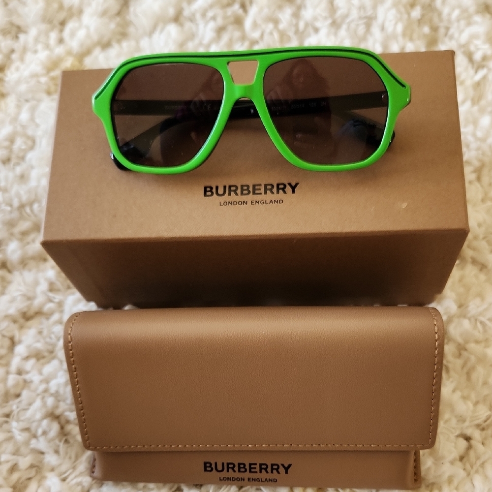 Burberry Green Sunglasses with Case